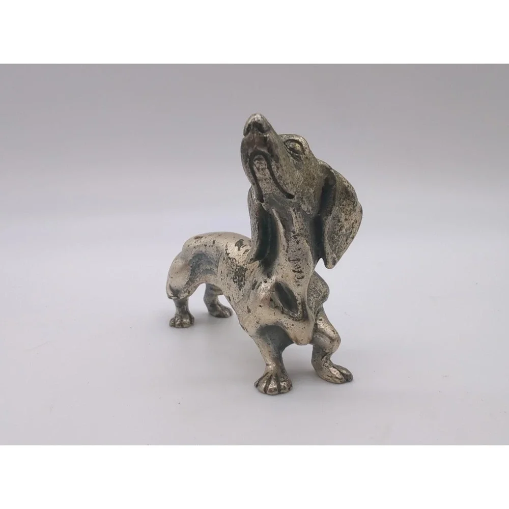 Peltro Pewter Italy Female Dachshund Doxie Doxy Dackel Puppy Dog Animal Figurine